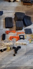 Vintage Eldon Slot Car Track and Curves -- 160 /- pieces