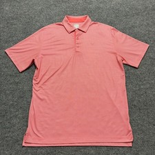 Callaway Opti-Dri Mens Polo Shirt Size L Large Red Check Short Sleeve Swing Tech