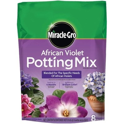 Miracle Gro African Violet Potting Mix   Specially Formulated, Slow-Release, 8qt