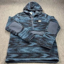 The North Face Jacket Mens Extra Large Blue Anorak Aztec Hooded Sherpa Fleece