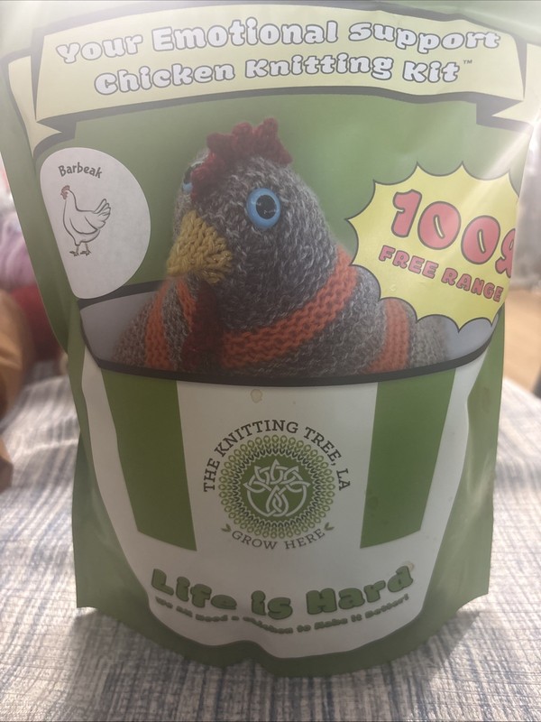Emotional Support Chicken Knitting Kit