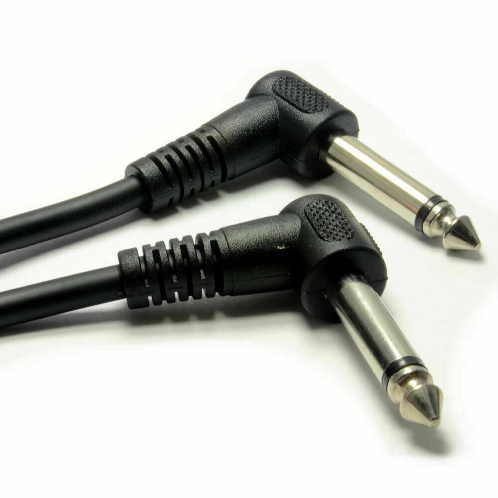 6.35mm 90 Degree Right Angle Jack Audio Mono Guitar Cable 5m