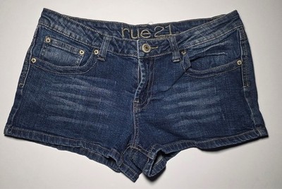 Rue 21 Womens Blue Denim Embroidered Shorts Size 7/8