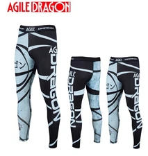 Agile Dragon BJJ Jiu-Jitsu MMA Training White Texture Leggy Gym Workout Pants