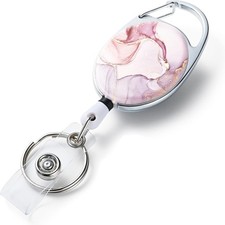 Badge Reels Retractable Double Sided Color Print Pattern Badge Holders with