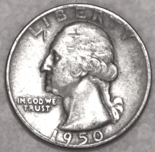 1950-D Washington Quarter - Fine/VF - Details - #2305EA