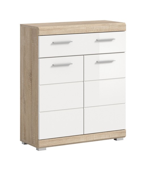 Homes & Jones Bad Lambada Kommode Standschrank Schrank Breit In Weiß Hochglanz U-image