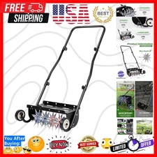 Manual Lawn Aerator with 5 Star Tines - Effortless Soil Aeration Up to 2 Inches