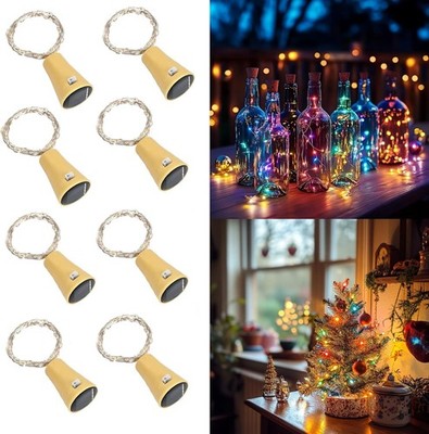 Solar String Lights Outdoor Waterproof for outside 8Pack DIY Transparent Bottle