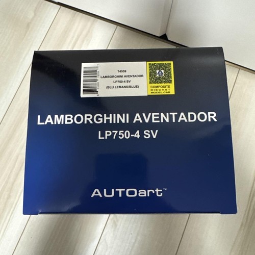Autoart 1/18 Lamborghini Aventador SV Blue Diecast Model Car Complete Set - Picture 6 of 7