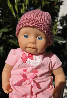 Zapf Puppe 33 cm Jolly Dolly 1997 in rosa Puppenanzug Babypuppe Spielpuppe Nr.02