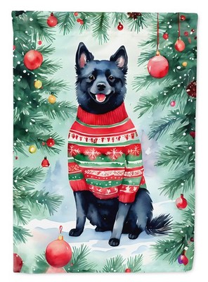 Caroline's Treasures Schipperke Christmas Garden Flag DAC3624GF