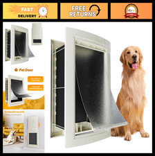 Large Dog Door for Wall - Pet Door with Telescoping Tunnel, Magnetic Flaps Loc