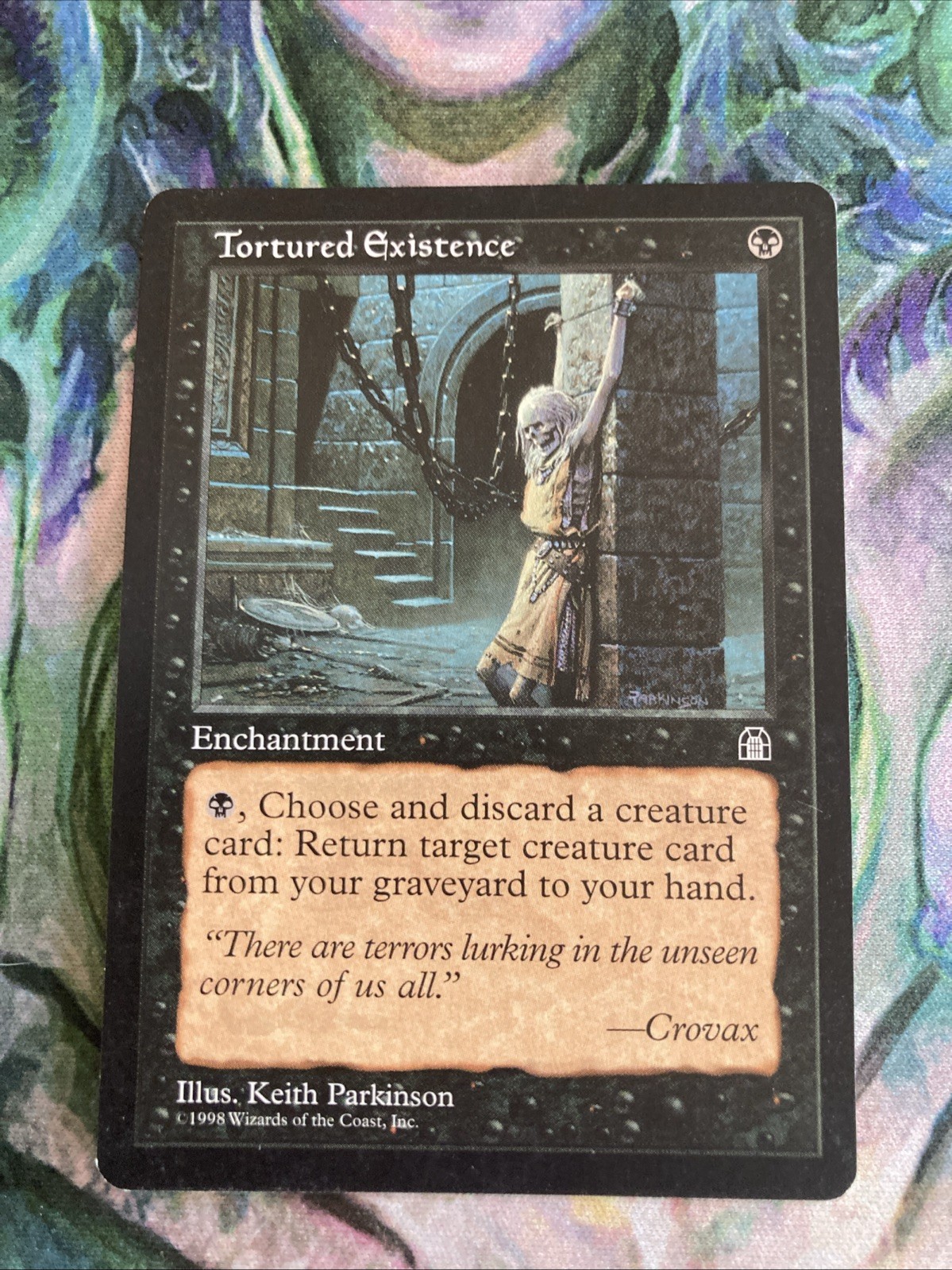 Tortured Existence LP/NM Stronghold Black Enchantment Mtg Magic English Regular