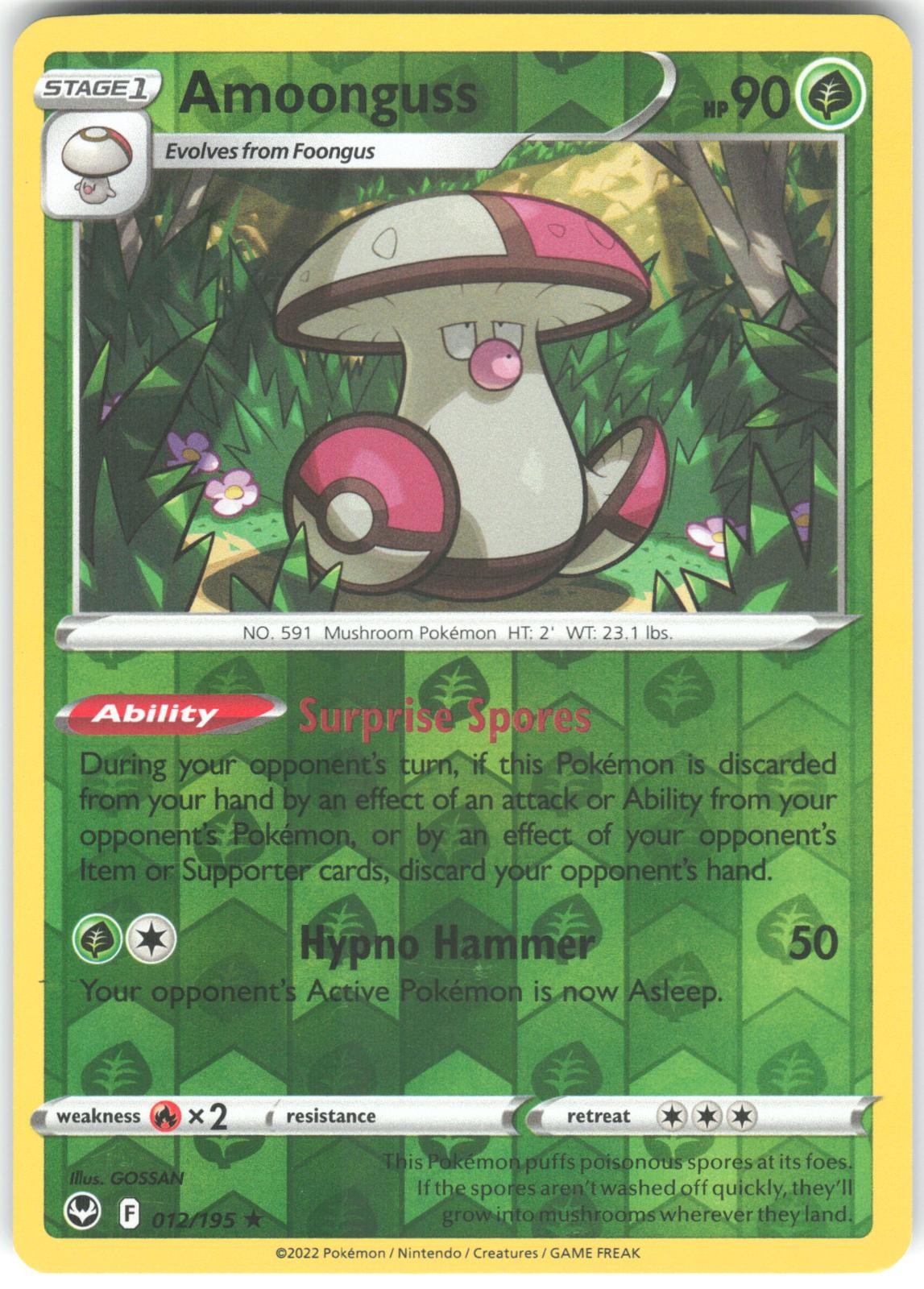 Amoonguss 10/101 Noble Victories Reverse Holo Pokemon LP