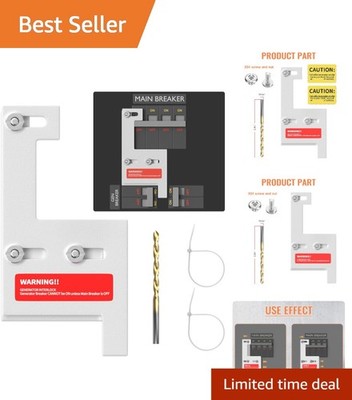Generator Interlock Kit with Aluminum Plates for GE 150/200 Amp Systems