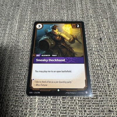 Sneaky Deckhand Riftbound Origins 176/298 Unit Meta League of Legends NM