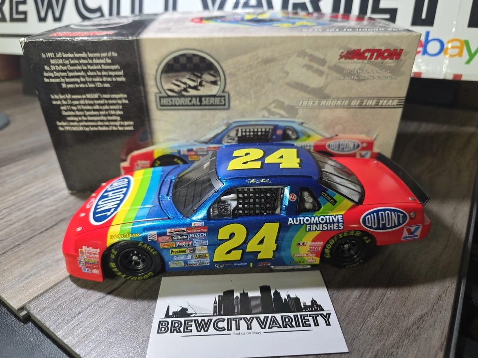 Jeff Gordon 1993 DuPont Rookie Of The Year Lumina Nascar 1/24 Diecast Historical - Image 3 of 4