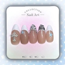 Haneul Gyaru Nail Tip Set 10pcs with Cuticle Stick & Alcohol Swab