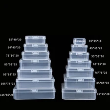 Clear Small Plastic Storage Box Jewelry Beads Organizer Case Container Durable