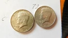 KENNEDY HALF DOLLARS, TWO 1964-D , 90% SILVER