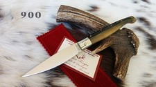 COLTELLO ARTIGIANALE SARDO PATTADESE, MANICO IN CORNO DI ZEBÙ, CON GARANZIA