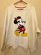 Exceptional Disney Unisex Sweatshirt w/CHRISTMAS MICKEY APPLIQUE not print