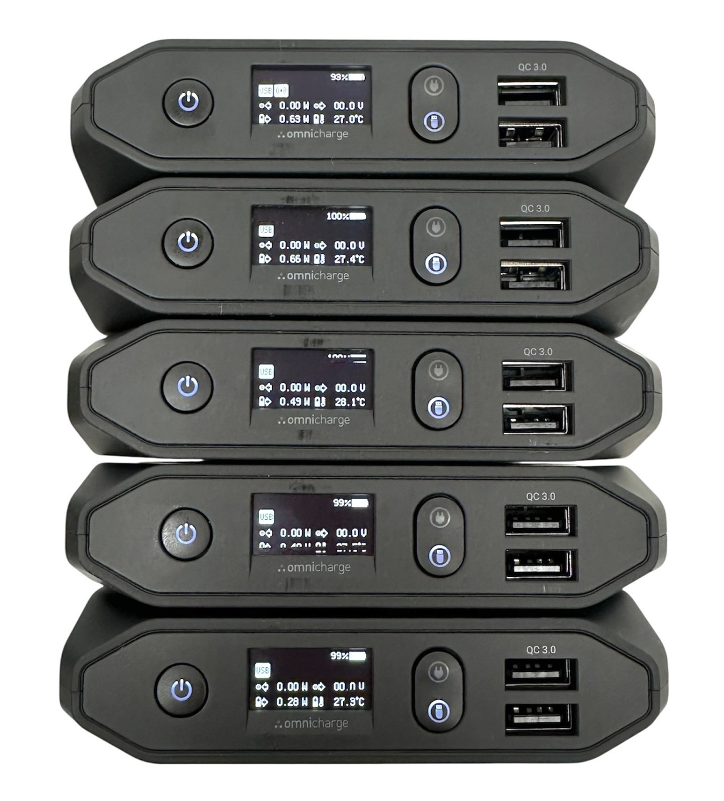 OMNI Charge C35XA 5 Port Portable Charger with Batteries