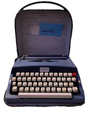 Brother Webster Manual Portable Vintage Typewriter with Case Nagoya Japan thumbnail