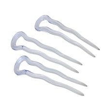 Parcelona French Mystic Medium 3" Cellulose Chignon U Shaped Hair Pins Set of 3