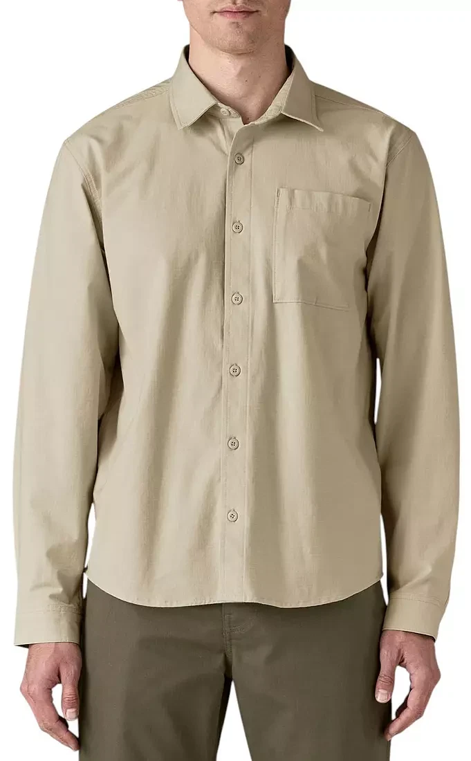 Patagonia Men's M Nomader Long Sleeve Rip Stop Travel Shirt Pelican MSRP $119