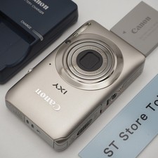  Mint Canon IXY 210F Silver PowerShot 12.1 MP Digital Camera w/Charger, Battery