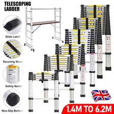 3.2 5.2M 6.2M Portable Telescopic Aluminum Ladder Scaffold Tower Ladder Hook