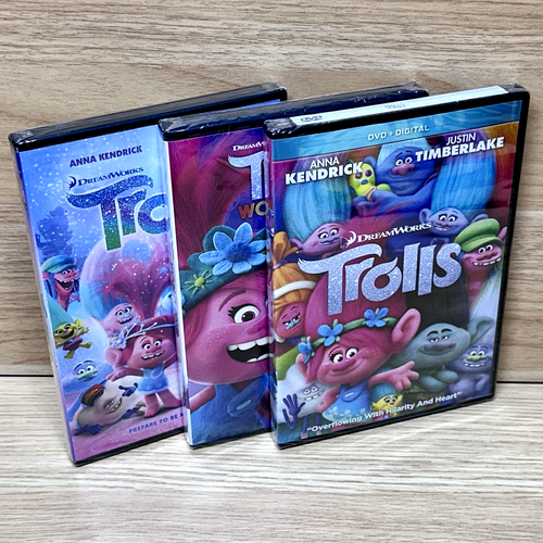 Trolls DVD Lot • Original Movie + World Tour + Holiday Special • DreamWorks Set - Picture 3 of 8