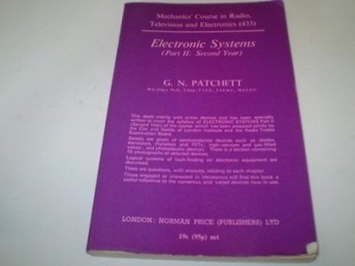 Electronic Systems: 2nd Year Pt. 2, Patchett, G.N.