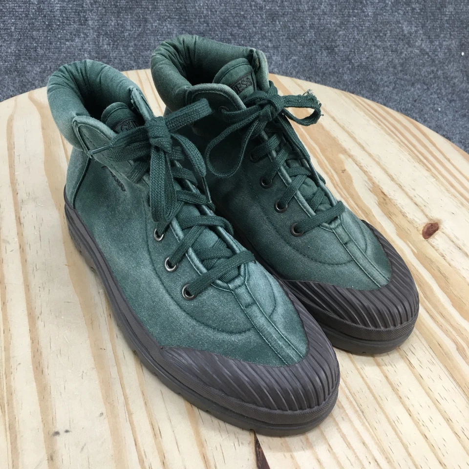 Guess Boots 女式 9 90 年代复古短靴绿色系带舒适踝靴 072025 — 第 3/4 张图片