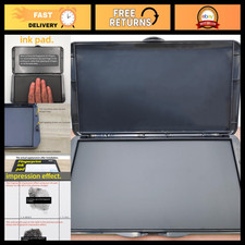 XL Fingerprint Ink Pad - 7x4 inches, Black, Ideal for ID Document Signing