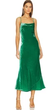Rhode Velvet Jemima Dress in Emerald, SZ 12, $495 Retail. NWT, 483