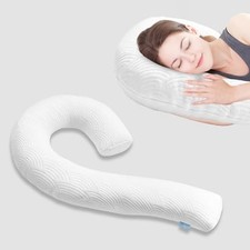 Body Pillow Cover Fabric, Long Pillow Case Breathable & Skin-Friendly, White