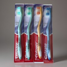 LOT OF 4 - COLGATE WAVE COMPACT HEAD SOFT TOOTHBRUSH COMFORT FIT ADULT MULTI