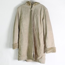 Covington Outerwear Lunghezza Media Cappotto Beige Vera Pelle & Finta Pelo Donna