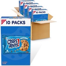 CHIPS AHOY Original Chocolate Chip Cookies, 40 Snack Packs 4 Cookies Per Pack...