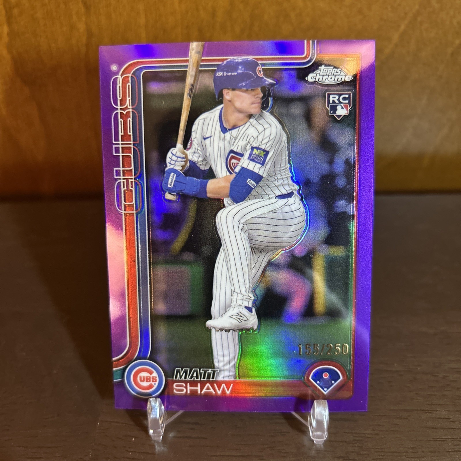 2025 Topps Chrome - Matt Shaw #219 Purple Refractor /250 (RC)