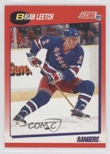 1991-92 Score Canadian Bilingual Brian Leetch #5 HOF 0a4