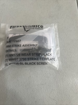 Rim Strike Assembly Strike Plate MM607 3790 & Wear Strip Black First Choice E-B