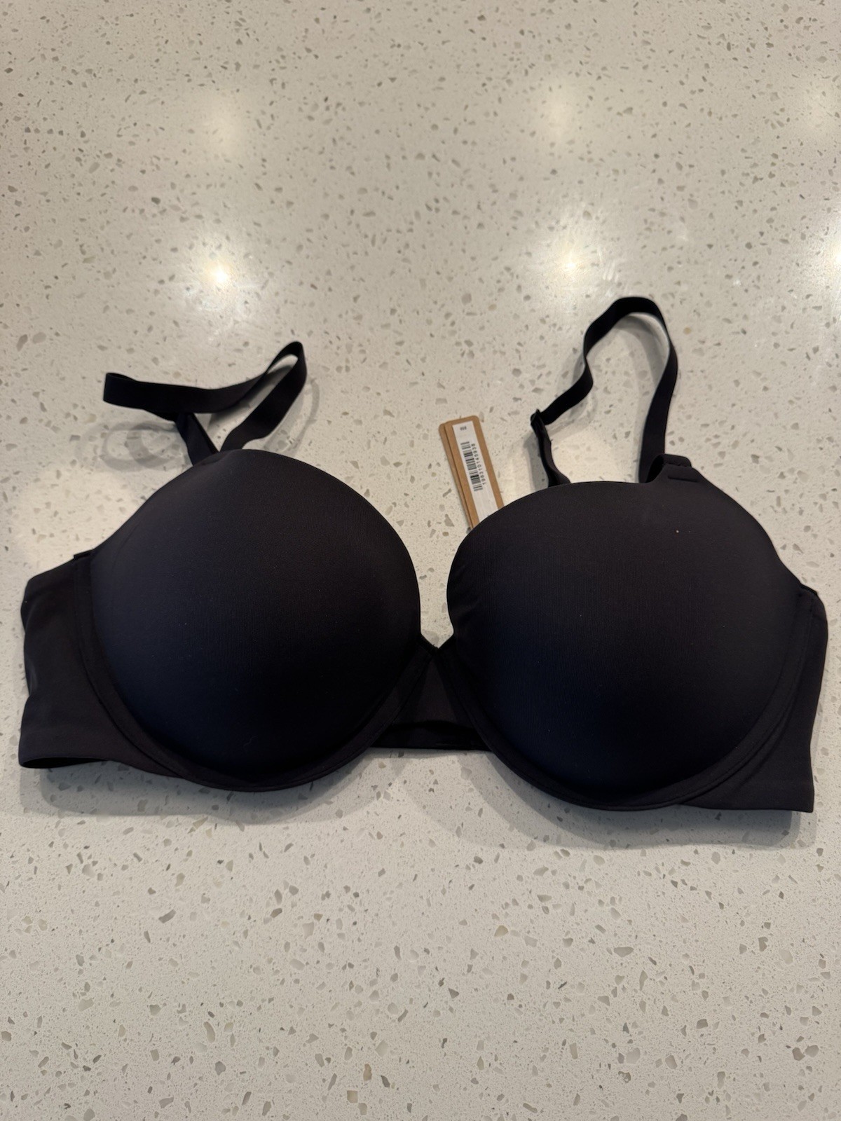 Skims Fits Everybody Push Up Demi Bra Onyx 38C Solid Underwired Adjustable