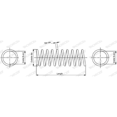 1x ORIGINAL  Monroe SP0026 Fahrwerksfeder Vorne für Ford FIESTA IV PUMA FIESTA