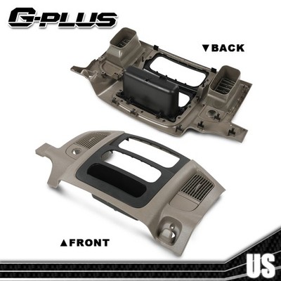 Fit For 02-05 Dodge Ram Dash Radio Bezel Climate Trim Panel Vents Storage Beige