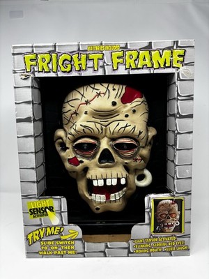 Fright Frame Halloween Talking Skull Zombie Working Animatronic see VIDEO 