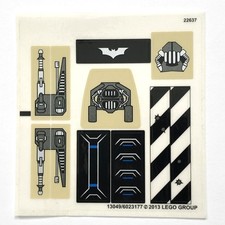 LEGO STICKER SHEET 76001 The Bat vs. Bane Tumbler Chase The Dark Knight Decals